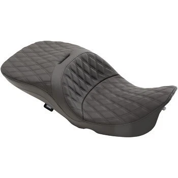Asiento de turismo Drag Specialties doble puntada de diamante para Harley Touring 97-07 Foto 1 de 2