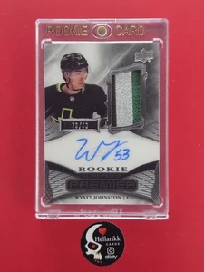 2022-23 Wyatt Johnston Premier /99 Rookie Patch Auto #AR-WJ Dallas RC Upper Deck - Bild 1 von 2