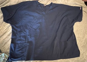 Women’s Plus Size Navy Cherokee Scrub Top Size 3-4x - Picture 1 of 2