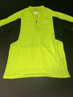 Camisa de ciclismo Louis G pequeña con cremallera completa amarilla neón para hombre Foto 1 de 4