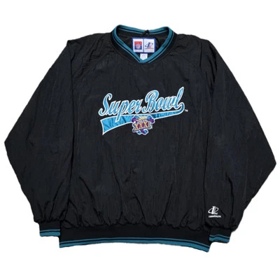 VTG 1997 Super Bowl XXXI NFL Team Logo Athletic Windbreaker Jacket Mens 2XL NOLA - Image 1 of 4