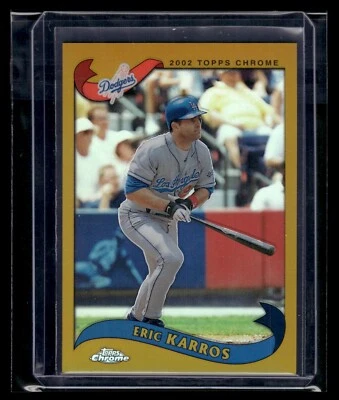 Topps 2002 cromo refractor dorado #495 Eric Karros Dodgers Foto 1 de 2