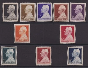 MONACO SERIE COMPLETE DE 10 TIMBRES NEUF** N° 302 à 306 Cote: 60,00€ - Foto 1 di 1