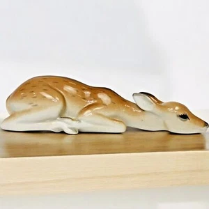 Vintage Lomonosov Russia USSR Porcelain Fawn Deer Doe Animal Figurine Figure - Picture 1 of 8