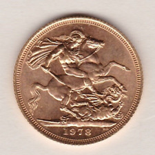 1978 ELIZABETH II GOLD FULL SOVEREIGN COIN IN NEAR MINT CONDITION.