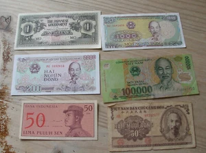 ASIE  LOT DE 6 BILLETS  (c93) - Imagen 1 de 1