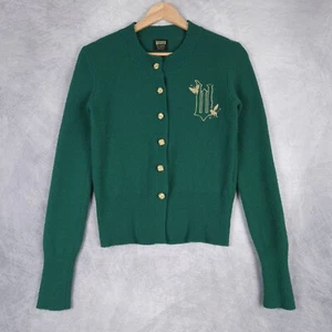 Wicked Cardigan Sweater Womens XXS Green Gold Embroidered Movie Paul Tazewell - Picture 1 of 24