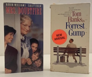 Forrest Gump & Mrs. Doubtfire VHS Movies Robin Williams & Tom Hanks 90s Classics - Picture 1 of 4