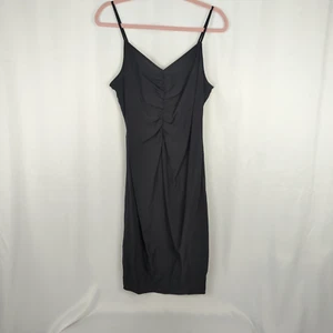 Nine West Ruched Waist Elegant Black Dress size Medium see photos for dimensions - Picture 1 of 8