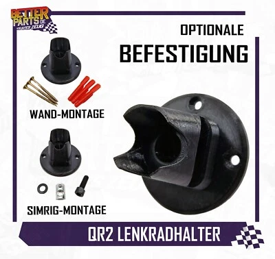 * SIMRACING Lenkradhalter für Fanatec QR2 Lenkräder Halterung Wand Simrig Rig - Bild 1 von 4