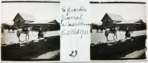 Maroc Casablanca.Stereo sur verre originale.Morocco.Année 1912.Quartier Général. - Bild 1 von 1