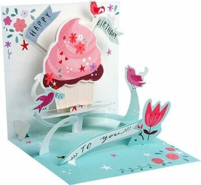 Yummy Cupcake Pop-Up Birthday Card Greeting Card by Up With Paper - Image 1 of 2