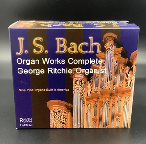 Bach COMPLETE ORGAN WORKS Ritchie [Raven 11 CD Box Set] CDs are NEW SEALED - Picture 1 of 9