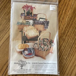 Hickory Stick & Co-Custom Size Fabric Basket Liners- Pattern Instructions-NOS - Picture 1 of 2