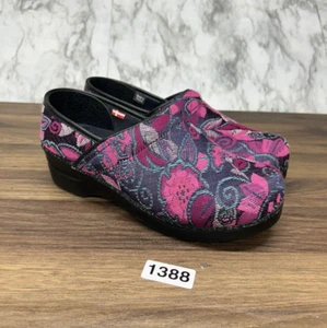Sanita Professional Clog Slip On Shoe Paisley Fabric Tapestry Women size 39 EURO - Picture 1 of 9