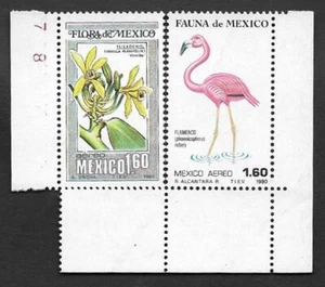 SKV) 1980 MEXICO, Flora and fauna of Mexico. Aerials, Vanilla Orchid, Red Flamin - Picture 1 of 1