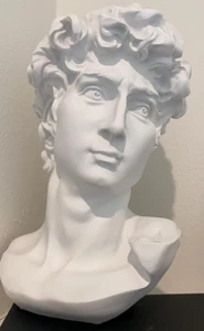 Large Greek David Statue Mask Bust Resin Classic Roman Mythology Sculpture 11" - Picture 1 of 8