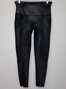 Spanx Faux Leather Leggings Womens Size XL Petite Black High Rise Waist Stretch - Picture 1 of 8