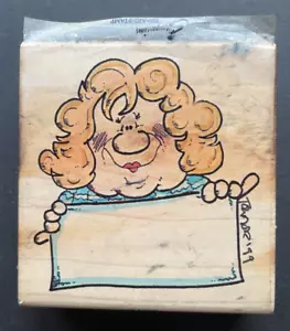 Georgia's On My Mind Curly Woman Mark Towner Stampassions Holz Stempel - Bild 1 von 5