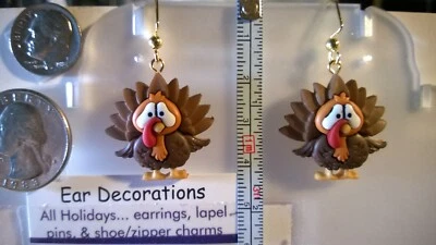 Pendientes Gancho Colgante Pavo Acción de Gracias Elige entre 3 estilos de colores  Foto 1 de 4