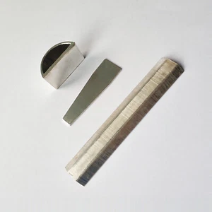 Double Bass Frog Pure Silver Underslide Ring Ferrule Heel Plate - Picture 1 of 3