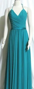 NEW Womens Ladies ALLURE BRIDALS Teal Green Long Formal Part Dress 10 Orig $212 - Picture 1 of 5