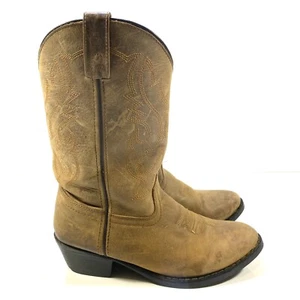 Cody James Oiled Dust Brown Leather Western Boots Boy's 4.5 D 43034Y Youth - Picture 1 of 10