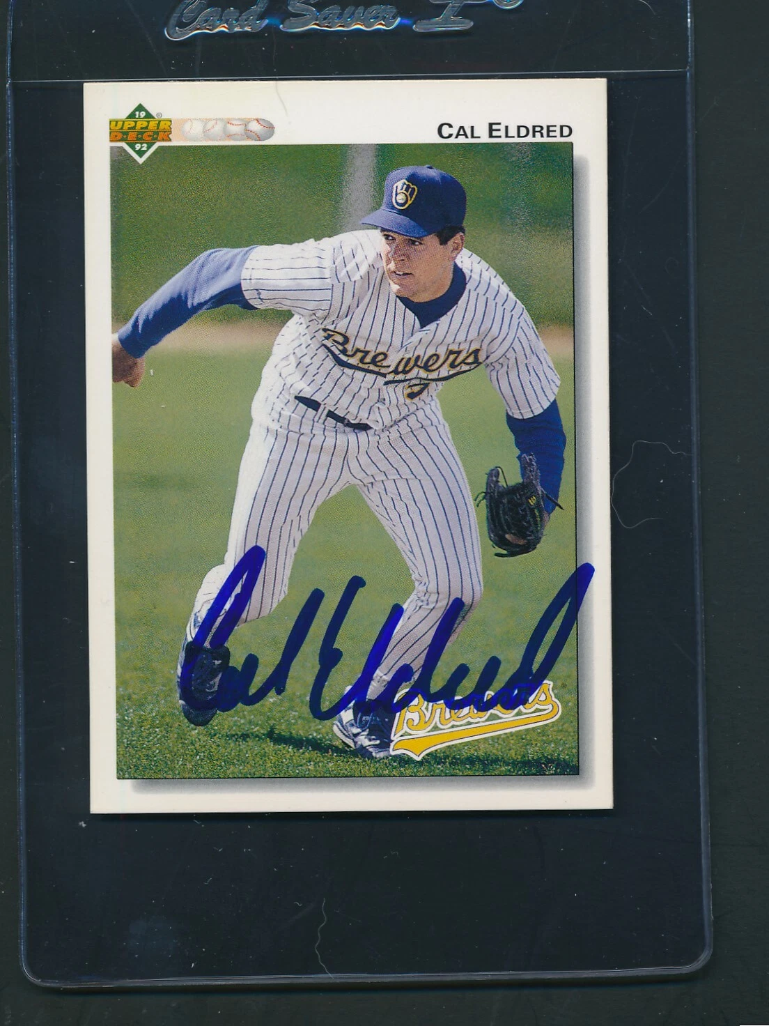 1992 Upper Deck #477 Cal Eldred Brewers Signed Auto *C5732
