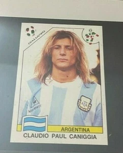 Panini FIFA WORLD CUP 1990 CLAUDIO PAUL CANIGGIA STICKER WCS LIMITED EDITION - Picture 1 of 2