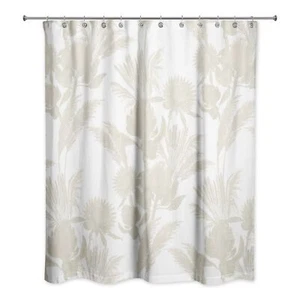 Creative Products Cream Tones Protea Blooms 71x74 Shower Curtain - Picture 1 of 2