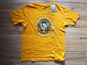 Pittsburgh Penguins Hockey Club Official NHL Gold Lightweight T~Shirt Large NWT - Picture 1 of 7