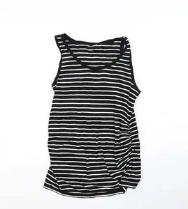 Womens Black Cotton Blend Tank Size L - Picture 1 of 12
