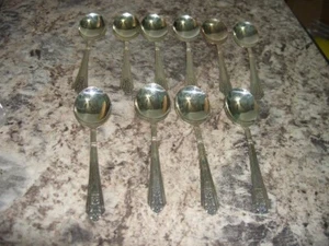 10 Royal Saxony table spoons Silverplate Flatware 7 " long - Picture 1 of 5