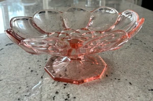 Viking Georgian Pink Large 11"Round Footed Center Bowl MCM Mid Century - Picture 1 of 9