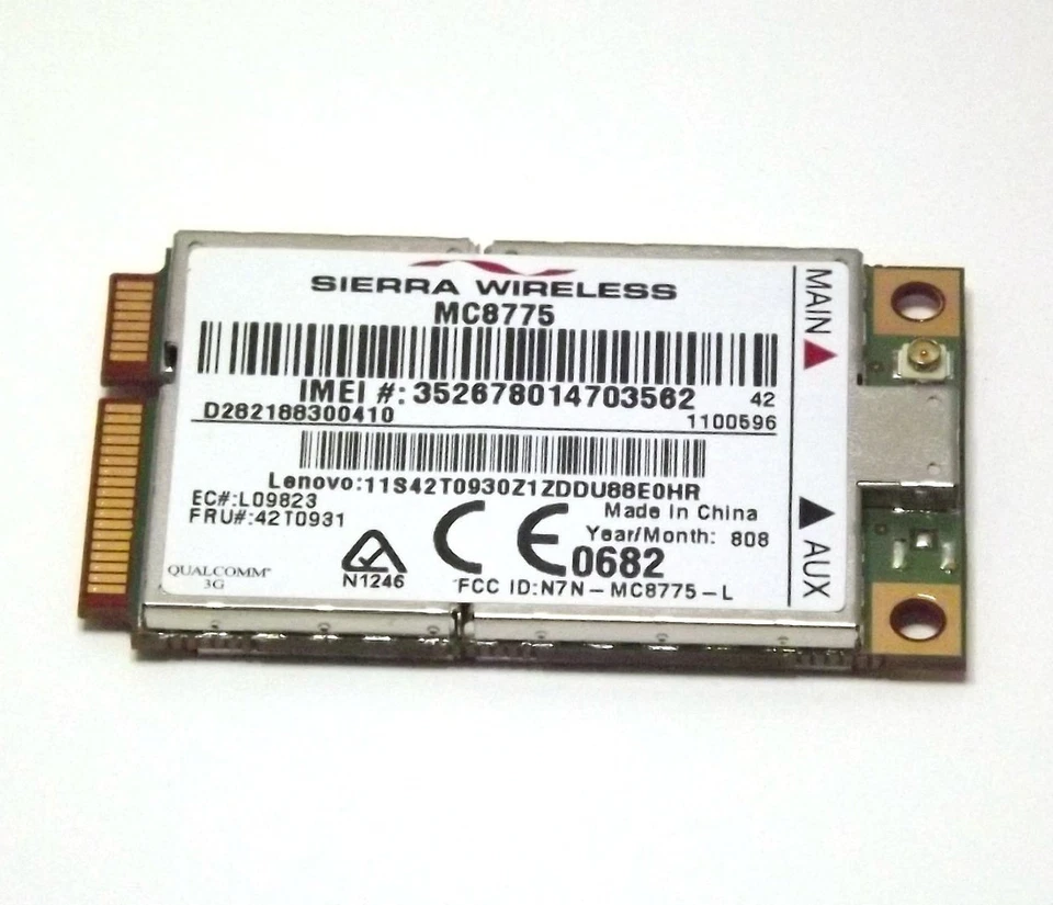 Lenovo IBM Thinkpad 3G HSPA WWAN Mini Card FRU 42T0931 - Image 1 of 1