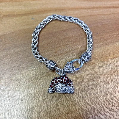 Pulsera de plata vintage talla única no elástica sombrero de Papá Noel encanto novedad Foto 1 de 4