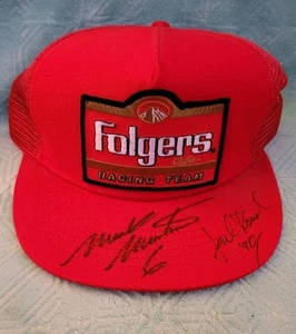 Autographed Mark Martin Folgers 6 Car Jack Roush NASCAR Signed Hat - Picture 1 of 5