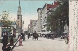 Tremont Straßenszene Boston Winchester Massachusetts MA 1907 Postkarte - Bild 1 von 2