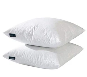Decorative Throw Pillow Inserts-Down Feather Pillow Inserts-Square-Cotton 18x18 - Picture 1 of 7