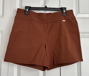 INC INTERNATIONAL CONCEPTS WOMEN'S SHORTS SIZE 12 PULLON CHINO BROWN STRETCH - Picture 1 of 4