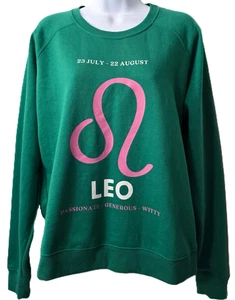 Anthropologie Horoscope Leo Crew Sweatshirt S Catherine O'Sullivan Zodiac NEW - Picture 1 of 9