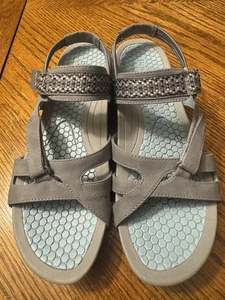 Baretraps Dalton Outdoor Hiking Gray & Blue Walking Sandals Size 8.5 M - Picture 1 of 8