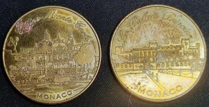 2004 Monaco Monte-Carlo Casino Brass Medal Pair - 2 Different Design Variants - Picture 1 of 4