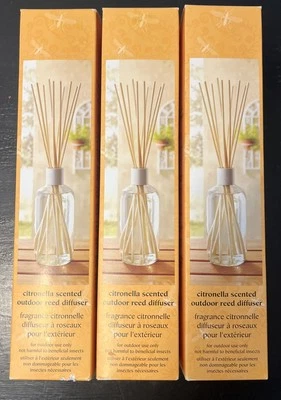 Pier 1 Imports Citronella Scented Outdoor Reed Diffuser Discontinued NIB Qty 3 - Image 1 of 4