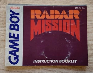 Radar Mission Nintendo Game Boy GB Instruction Manual Booklet Only - Bild 1 von 2