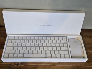 Apple A1644 Magic Keyboard and Magic Mouse A1296 Lightning - White - Picture 1 of 15