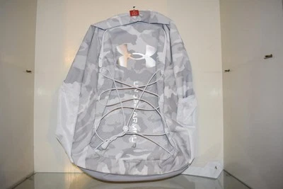 Mochila deportiva Under Armour UA Hustle 1364181 026 blanca/gris camuflada nueva con etiquetas Foto 1 de 4