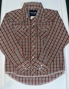 Wrangler Western Wear Boys Shirt Size Small 5/6 - Picture 1 of 3