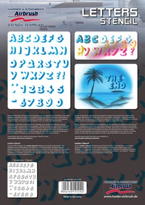 PLANTILLAS DE AERÓGRAFO HARDER & STEENBECK - LETRAS Foto 1 de 2