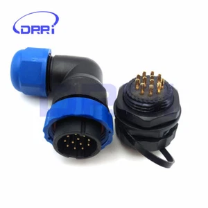 SD20TA-ZM IP67 12Pin 90 Grados Codo Impermeable Conector Enchufe Enchufe - Imagen 1 de 4